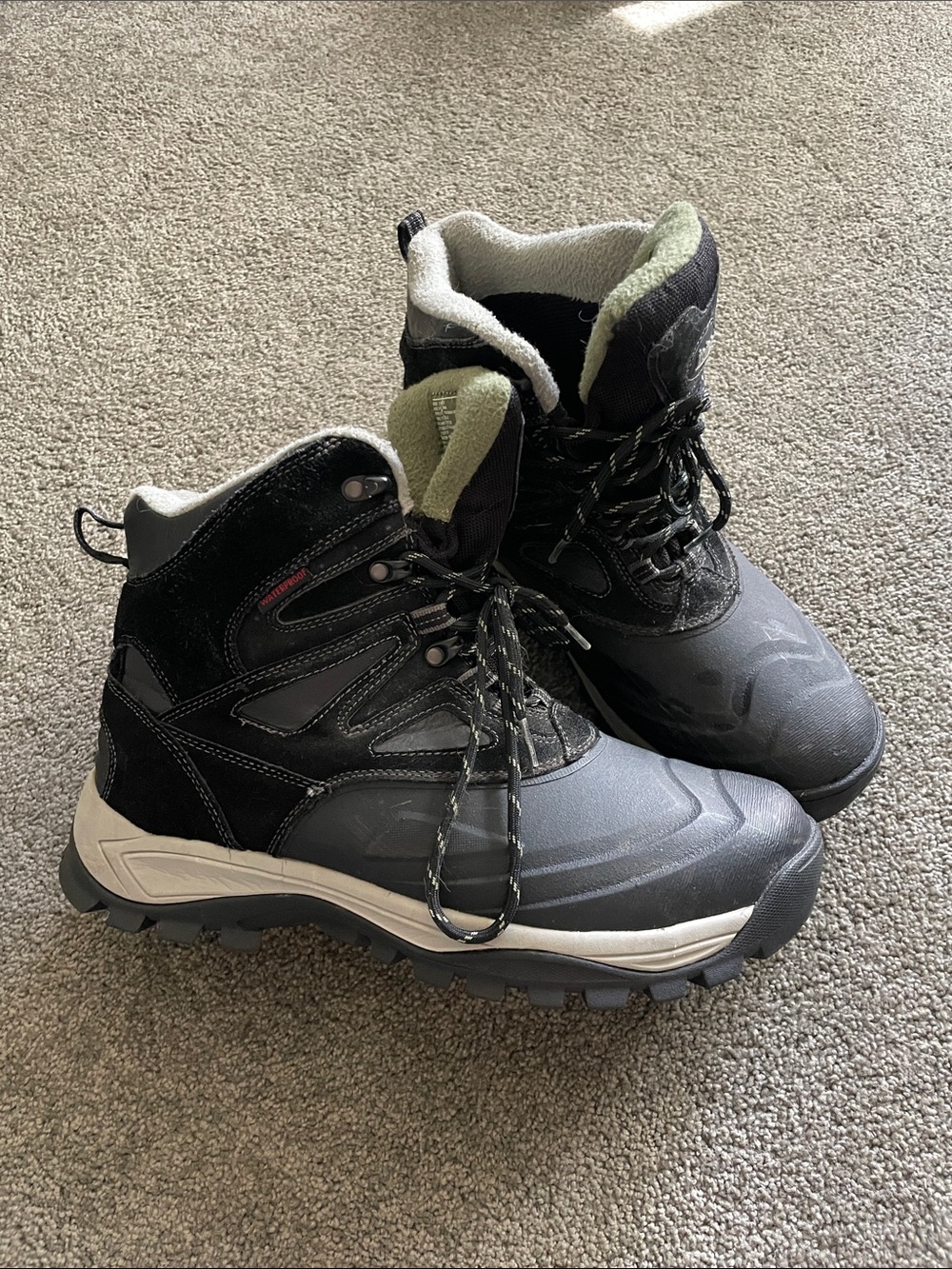 Totes 12M Men's Black snow waterproof winter Boots black
